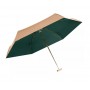 Мини зонт женский складной с защитой от солнца (UV) и от дождя, компактный, складной, диаметр купола 86 см, цвет: верх-золотой, низ-зеленый