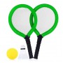 Набор для бадминтона, тенниса (2 ракетки, 1 воланчик, 1 мячик), в сетке, салатовый