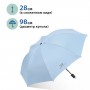 Зонт с защитой от солнца (UV) и от дождя, автомат, компактный, складной, диаметр 98 см, цвет голубой