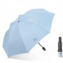 Зонт с защитой от солнца (UV) и от дождя, автомат, компактный, складной, диаметр 98 см, цвет голубой