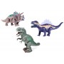 Набор динозавров (тираннозавр, стегозавр, трицератопс), свет/звук/ходит 3 шт, в коробках