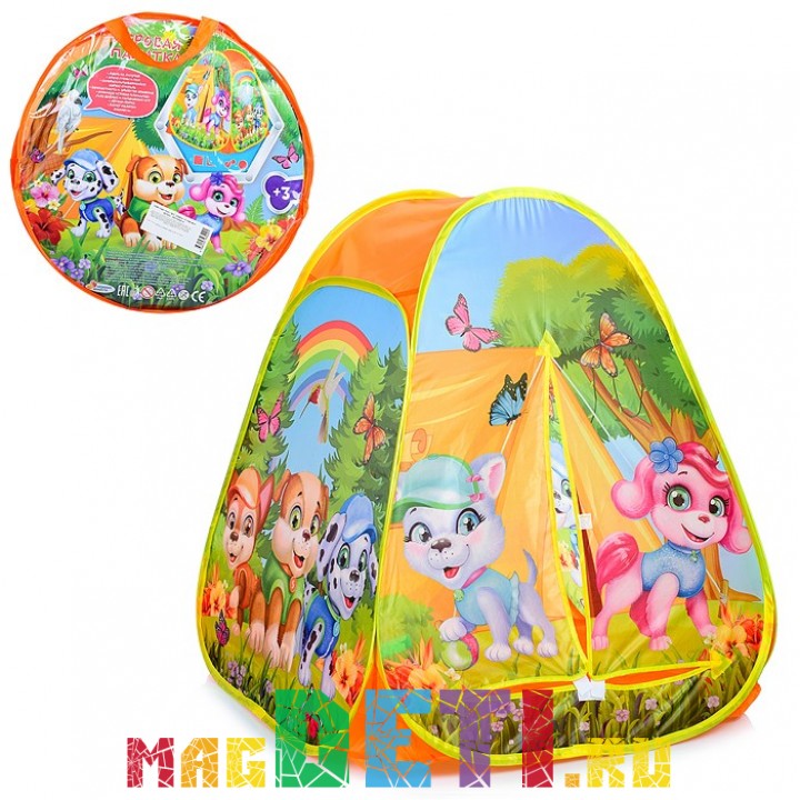 Палатка детская игровая 81х90х81см, разноцветная, в сумке