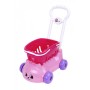 Тележка детская "Котик" с корзиной  для супермаркета, цвет розовый