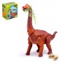 Динозавр «Брахиозавр травоядный», работает от батареек, откладывает яйца, с проектором, цвет МИКС