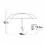 Мини зонт женский складной с защитой от солнца (UV) и от дождя, компактный, складной, диаметр купола 90 см, цвет: верх-сиреневый, низ-черный