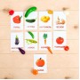 Обучающий набор по методике Г. Домана «Овощи»: 9 карточек + 9 овощей, счётный материал