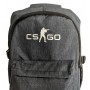 Рюкзак мужской городской CS GO, 2 отделения на молнии, 2 боковых кармана, 1 внешний карман на молнии, цвет серый