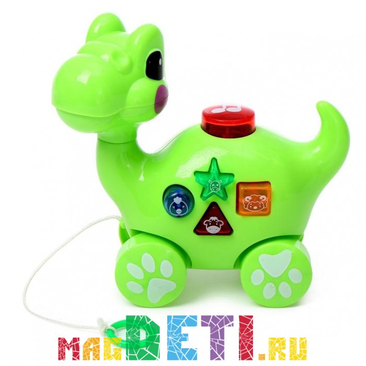 Музыкальная игрушка «Маленький динозаврик», звук, свет, цвета МИКС
