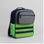 Рюкзак школьный, набор, отдел на молнии, 3 наружных кармана, 2 боковые сетки, с футляром, цвет голубой/разноцветный