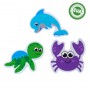 Набор игрушек для ванны «Морской мир»: фигурки-стикеры из EVA, 3 шт.