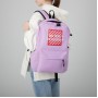 Рюкзак школьный, отдел на молнии, наружный карман, 2 боковых кармана, пенал, цвет сиреневый