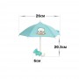 Зонтик для куклы и телефона, диаметр купола 26см, с держателем-присоской, цвет голубой