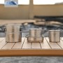 Набор посуды туристический походный из нержавеющей стали для кемпинга: 7 предметов предметов